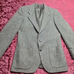 Vintage Bagir Men's Sport Coat Blazer 46 EU 36 US Brown Wool Tweed Poltex Chile